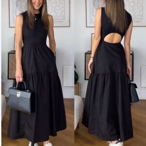 COS Black Backless Maxi Dress
